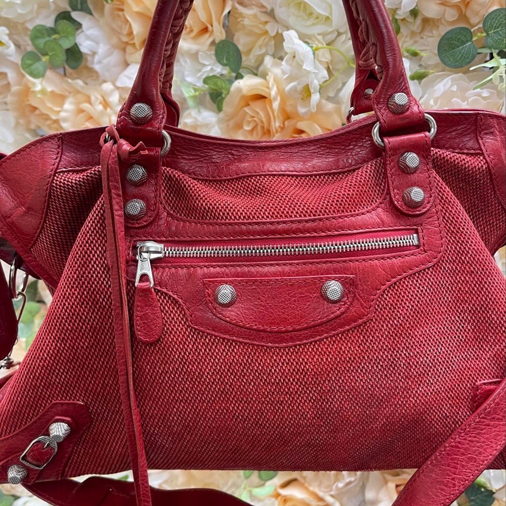 Balenciaga Le city Red Designer Handbag